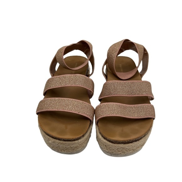 Madden Girl Rose Gold Shimmer Jimmie Platform Espadrille Sandals Size 3 Girl’s - Picture 5 of 10